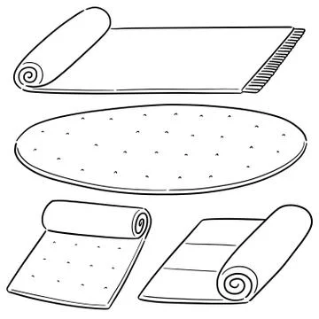 Vector set of mat Stock Illustration