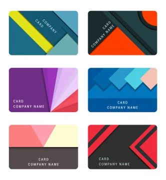 Vector Set Material Design Card and Banners Stock Illustration