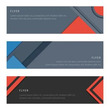 Vector Set Material Design Card and Banners Stock Illustration
