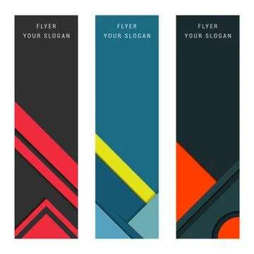 Vector Set Material Design Card and Banners Free Stock Illustration