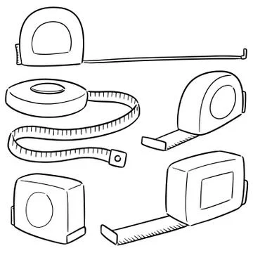 Vector set of measuring tape Stock Illustration