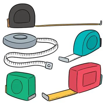 Vector set of measuring tape Stock Illustration