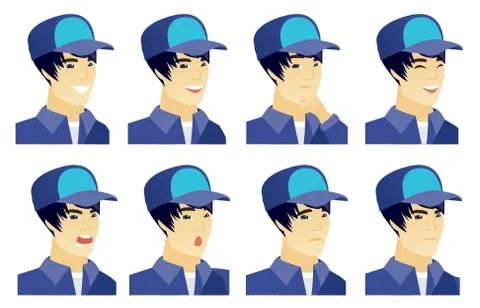 Vector set of mechanic characters Stock Illustration