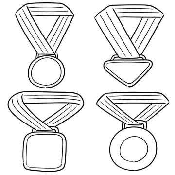 Vector set of medal Stock Illustration
