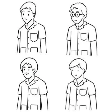 Vector set of medical staff Stock Illustration