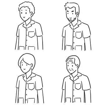 Vector set of medical staff Stock Illustration