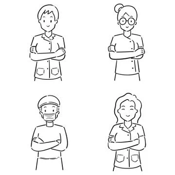 Vector set of medical staff Stock Illustration