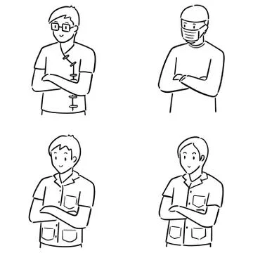 Vector set of medical staff Stock Illustration