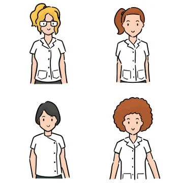 Vector set of medical staff Stock Illustration