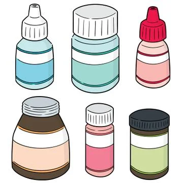 Vector set of medicine bottle Stock Illustration