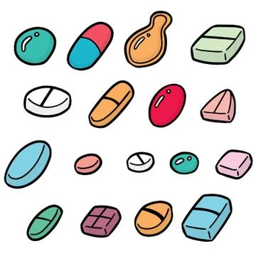 Vector set of medicine Stock Illustration