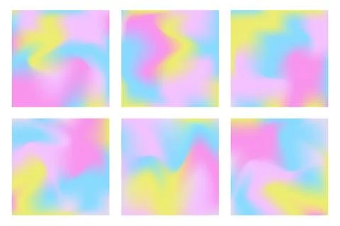 Vector set of mesh gradient backgrounds Stock Illustration