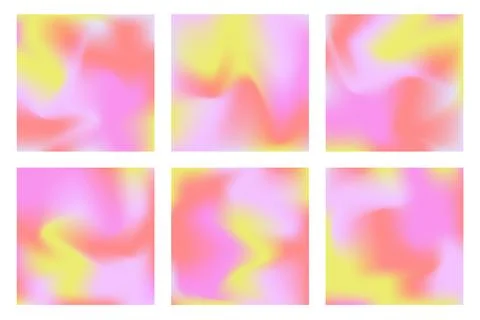 Vector set of mesh gradient backgrounds Stock Illustration