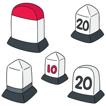Vector set of milestone Stock Illustration