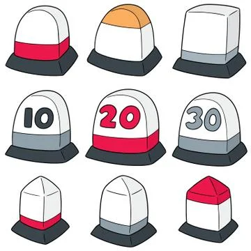 Vector set of milestone Stock Illustration