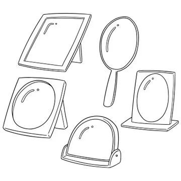 Vector set of mirror Stock Illustration