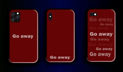 Vector set mock up smartphones and print design for smartphone case. Stock Illustration