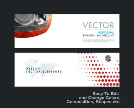 Vector set of modern horizontal website banners Stock-Illustration