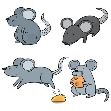 Vector set of mouse Stock Illustration
