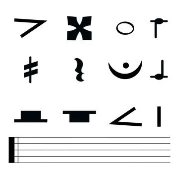 Vector set of music note icon design Stock Illustration