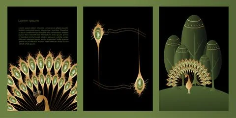 Vector set mystic and elf theme, includes illustrations of fairy forest and p Stock Illustration