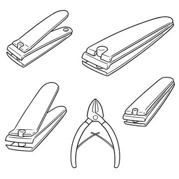 Vector set of nail clipper Stock Illustration
