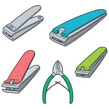 Vector set of nail clipper Stock Illustration
