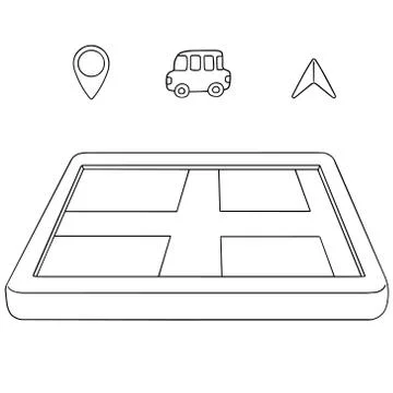 Vector set of navigation equipment Stock Illustration