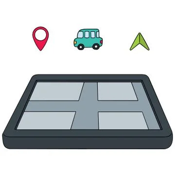 Vector set of navigation equipment Stock Illustration