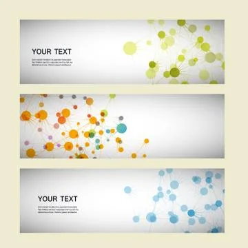 Vector set network connection and DNA eps10 Stock Illustration