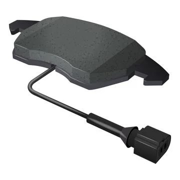 Vector set of new car break pads with sensor for replacement 스톡 일러스트