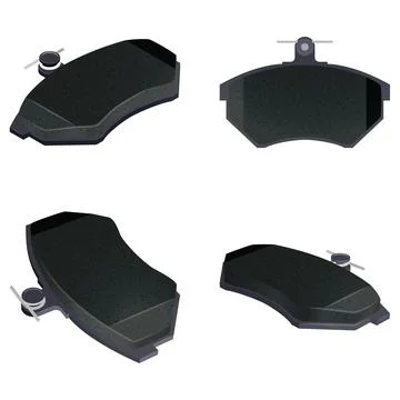 Vector set of new car break pads for replacement Stock Illustration
