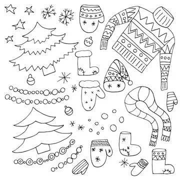 Vector set for the new year. Stock Illustration