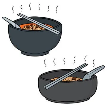 Vector set of noodle Stock Illustration