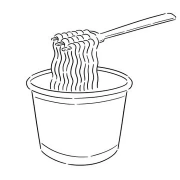 Vector set of noodle Illustrazione stock