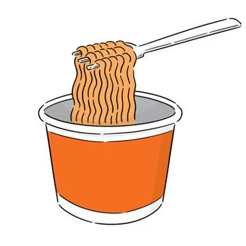 Vector set of noodle Stock Illustration
