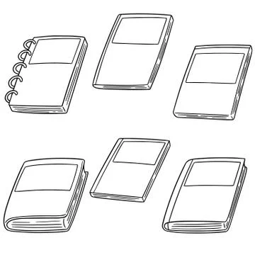 Vector set of notebook Illustrazione stock