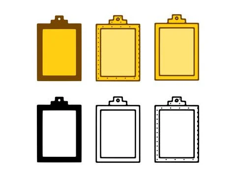 Vector set of notepads or planners in doodle style on white background Stock Illustration