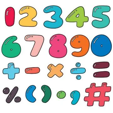 Vector set of number Stock Illustration
