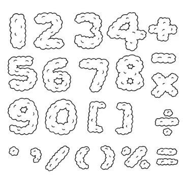 Vector set of number Stock Illustration