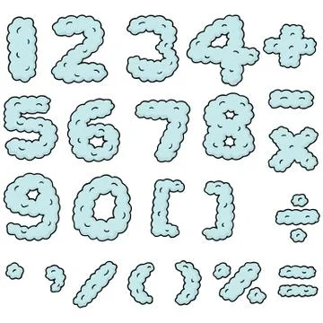 Vector set of number Stock Illustration