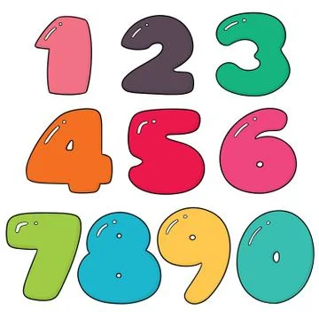 Vector set of number Stock Illustration