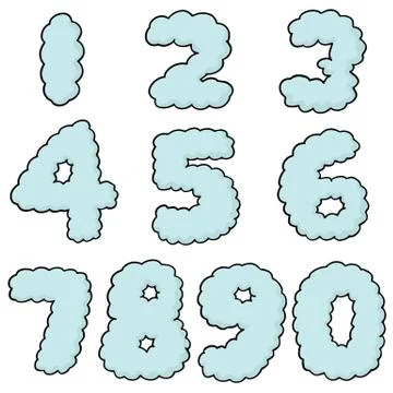 Vector set of number Stock Illustration