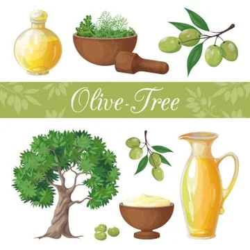 Vector set of objects isolated on white background Illustrazione stock