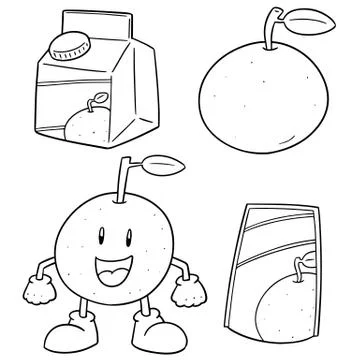 Vector set of oranges Stock Illustration