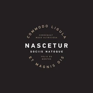 Vector set of outline emblems and badges Stock Illustration