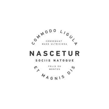 Vector set of outline emblems and badges Stock Illustration