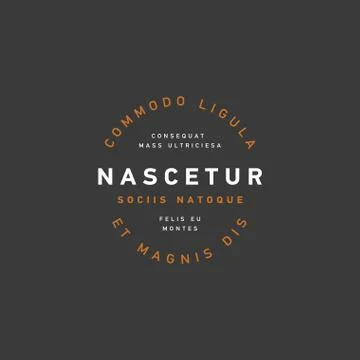 Vector set of outline emblems and badges Stock Illustration