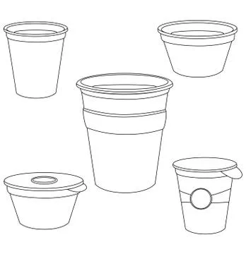 Vector set of packaging moke up for yogurt Stock Illustration