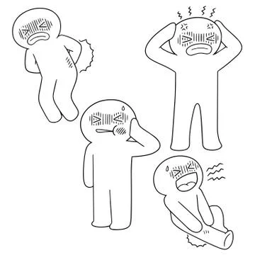 Vector set of pain Stock Illustration